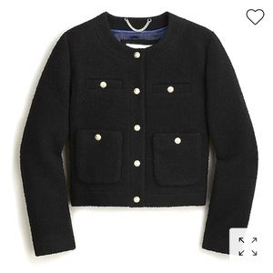 Size 14 - JCrew Collection cropped lady jacket in Italian wool-blend bouclé